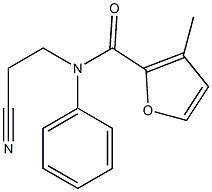 N-(2-cyanoethyl)-3-methyl-N-phenyl-2-furamide Struktur