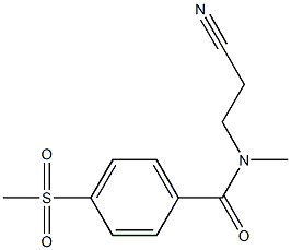 N-(2-cyanoethyl)-4-methanesulfonyl-N-methylbenzamide Struktur