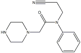 N-(2-cyanoethyl)-N-phenyl-2-(piperazin-1-yl)acetamide Struktur