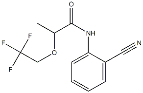 N-(2-cyanophenyl)-2-(2,2,2-trifluoroethoxy)propanamide Struktur