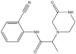 N-(2-cyanophenyl)-2-(3-oxopiperazin-1-yl)propanamide Struktur