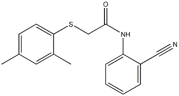 N-(2-cyanophenyl)-2-[(2,4-dimethylphenyl)sulfanyl]acetamide Struktur