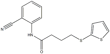 N-(2-cyanophenyl)-4-(thiophen-2-ylsulfanyl)butanamide Struktur