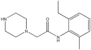 N-(2-ethyl-6-methylphenyl)-2-(piperazin-1-yl)acetamide Struktur