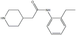 N-(2-ethylphenyl)-2-piperidin-4-ylacetamide Struktur