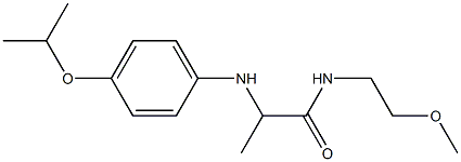 N-(2-methoxyethyl)-2-{[4-(propan-2-yloxy)phenyl]amino}propanamide Struktur