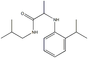 N-(2-methylpropyl)-2-{[2-(propan-2-yl)phenyl]amino}propanamide Struktur