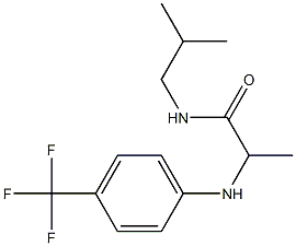 N-(2-methylpropyl)-2-{[4-(trifluoromethyl)phenyl]amino}propanamide Struktur