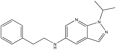 N-(2-phenylethyl)-1-(propan-2-yl)-1H-pyrazolo[3,4-b]pyridin-5-amine Struktur