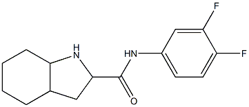 N-(3,4-difluorophenyl)octahydro-1H-indole-2-carboxamide Struktur