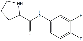 N-(3,4-difluorophenyl)pyrrolidine-2-carboxamide Struktur