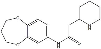 N-(3,4-dihydro-2H-1,5-benzodioxepin-7-yl)-2-(piperidin-2-yl)acetamide Struktur