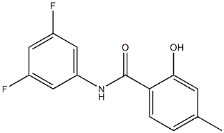 N-(3,5-difluorophenyl)-2-hydroxy-4-methylbenzamide Struktur