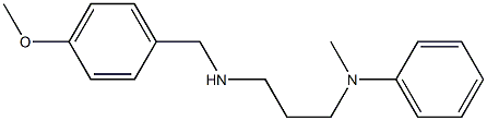 N-(3-{[(4-methoxyphenyl)methyl]amino}propyl)-N-methylaniline Struktur