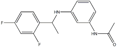 N-(3-{[1-(2,4-difluorophenyl)ethyl]amino}phenyl)acetamide Struktur