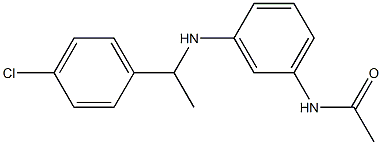 N-(3-{[1-(4-chlorophenyl)ethyl]amino}phenyl)acetamide Struktur