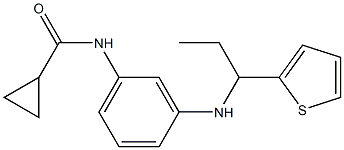 N-(3-{[1-(thiophen-2-yl)propyl]amino}phenyl)cyclopropanecarboxamide Struktur