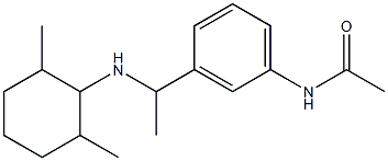 N-(3-{1-[(2,6-dimethylcyclohexyl)amino]ethyl}phenyl)acetamide Struktur