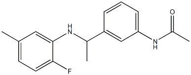 N-(3-{1-[(2-fluoro-5-methylphenyl)amino]ethyl}phenyl)acetamide Struktur