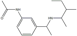 N-(3-{1-[(3-methylpentan-2-yl)amino]ethyl}phenyl)acetamide Struktur