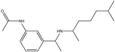 N-(3-{1-[(6-methylheptan-2-yl)amino]ethyl}phenyl)acetamide Struktur