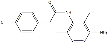 N-(3-amino-2,6-dimethylphenyl)-2-(4-chlorophenyl)acetamide Struktur