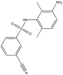 N-(3-amino-2,6-dimethylphenyl)-3-cyanobenzene-1-sulfonamide Struktur