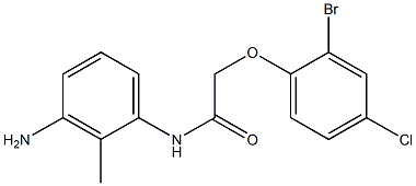 N-(3-amino-2-methylphenyl)-2-(2-bromo-4-chlorophenoxy)acetamide Struktur