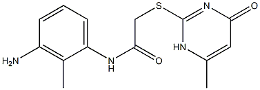 N-(3-amino-2-methylphenyl)-2-[(6-methyl-4-oxo-1,4-dihydropyrimidin-2-yl)sulfanyl]acetamide Struktur