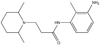 N-(3-amino-2-methylphenyl)-3-(2,6-dimethylpiperidin-1-yl)propanamide Struktur