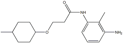 N-(3-amino-2-methylphenyl)-3-[(4-methylcyclohexyl)oxy]propanamide Struktur