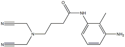 N-(3-amino-2-methylphenyl)-4-[bis(cyanomethyl)amino]butanamide Struktur