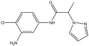 N-(3-amino-4-chlorophenyl)-2-(1H-pyrazol-1-yl)propanamide Struktur