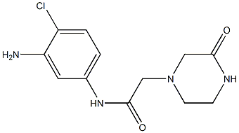 N-(3-amino-4-chlorophenyl)-2-(3-oxopiperazin-1-yl)acetamide Struktur