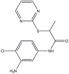 N-(3-amino-4-chlorophenyl)-2-(pyrimidin-2-ylsulfanyl)propanamide Struktur