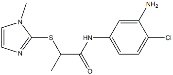 N-(3-amino-4-chlorophenyl)-2-[(1-methyl-1H-imidazol-2-yl)sulfanyl]propanamide Struktur