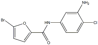 N-(3-amino-4-chlorophenyl)-5-bromo-2-furamide Struktur