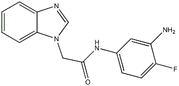 N-(3-amino-4-fluorophenyl)-2-(1H-benzimidazol-1-yl)acetamide Struktur