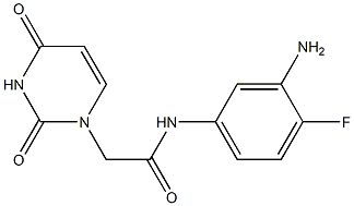 N-(3-amino-4-fluorophenyl)-2-(2,4-dioxo-1,2,3,4-tetrahydropyrimidin-1-yl)acetamide Struktur