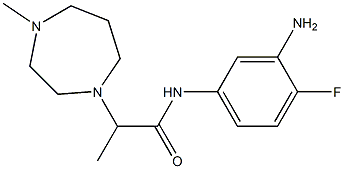 N-(3-amino-4-fluorophenyl)-2-(4-methyl-1,4-diazepan-1-yl)propanamide Struktur