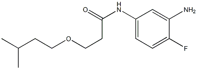 N-(3-amino-4-fluorophenyl)-3-(3-methylbutoxy)propanamide Struktur