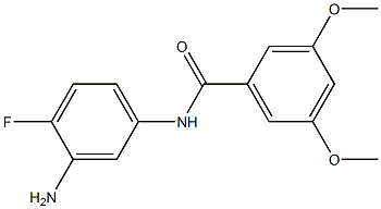 N-(3-amino-4-fluorophenyl)-3,5-dimethoxybenzamide Struktur