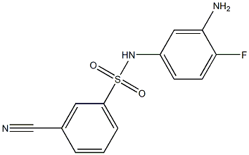 N-(3-amino-4-fluorophenyl)-3-cyanobenzene-1-sulfonamide Struktur