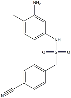 N-(3-amino-4-methylphenyl)-1-(4-cyanophenyl)methanesulfonamide Struktur