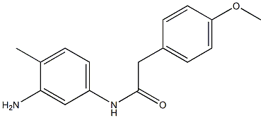 N-(3-amino-4-methylphenyl)-2-(4-methoxyphenyl)acetamide Struktur