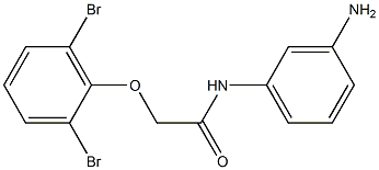 N-(3-aminophenyl)-2-(2,6-dibromophenoxy)acetamide Struktur