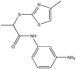 N-(3-aminophenyl)-2-[(4-methyl-1,3-thiazol-2-yl)sulfanyl]propanamide Struktur