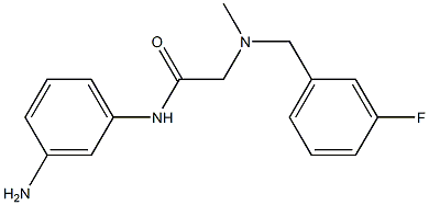 N-(3-aminophenyl)-2-{[(3-fluorophenyl)methyl](methyl)amino}acetamide Struktur