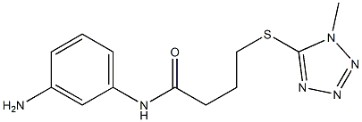 N-(3-aminophenyl)-4-[(1-methyl-1H-1,2,3,4-tetrazol-5-yl)sulfanyl]butanamide Struktur