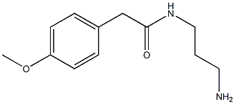 N-(3-aminopropyl)-2-(4-methoxyphenyl)acetamide Struktur